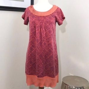 CYNTHIA CYNTHIA STEFF 100% Silk Dress Coral&Berry